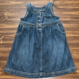 Old Navy Denim Sleeveless Dress with Button Details size 4T